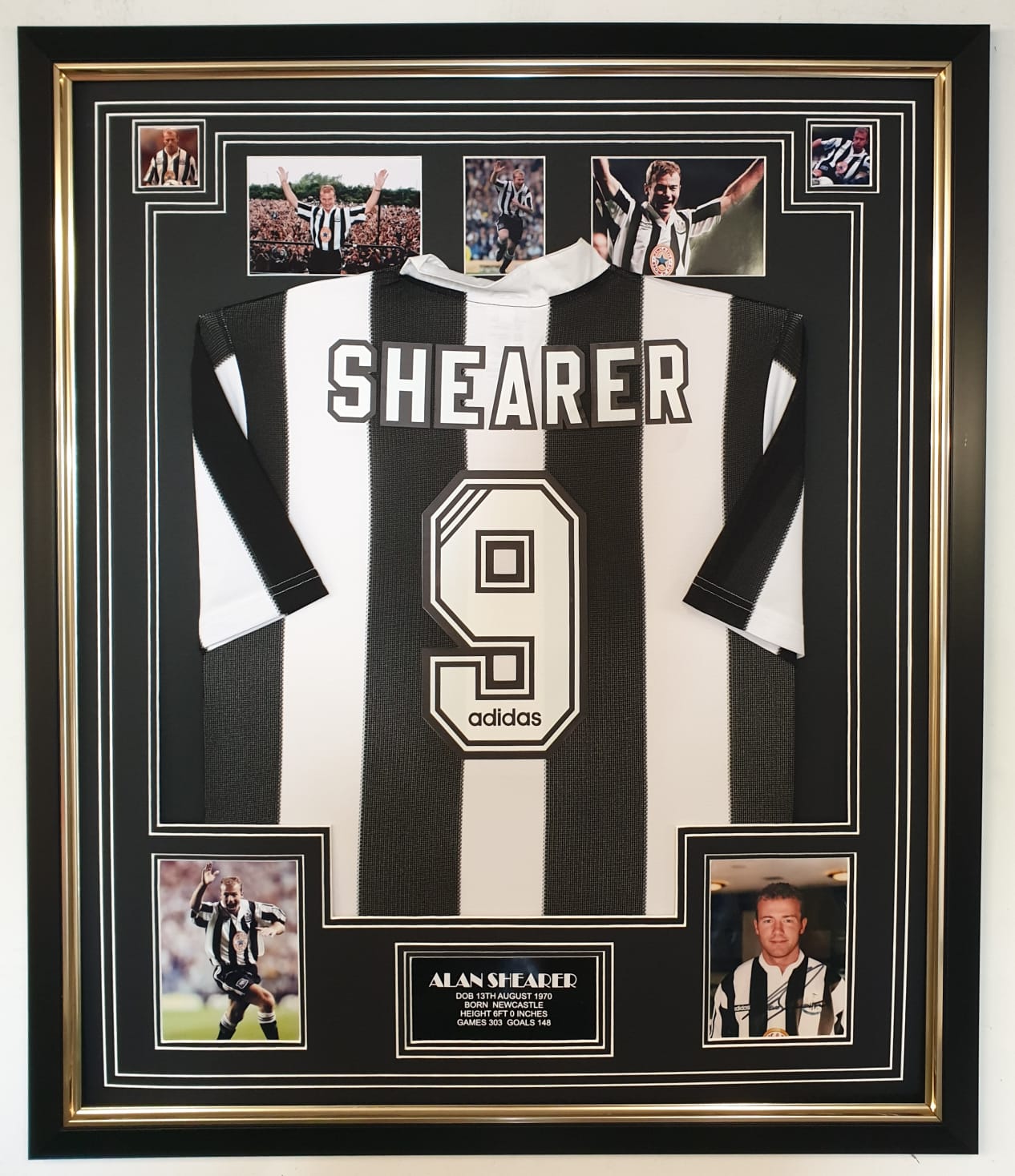 Alan Shearer Signed Newcastle United 1997-99 Shirt In Hero Frame: Option 1