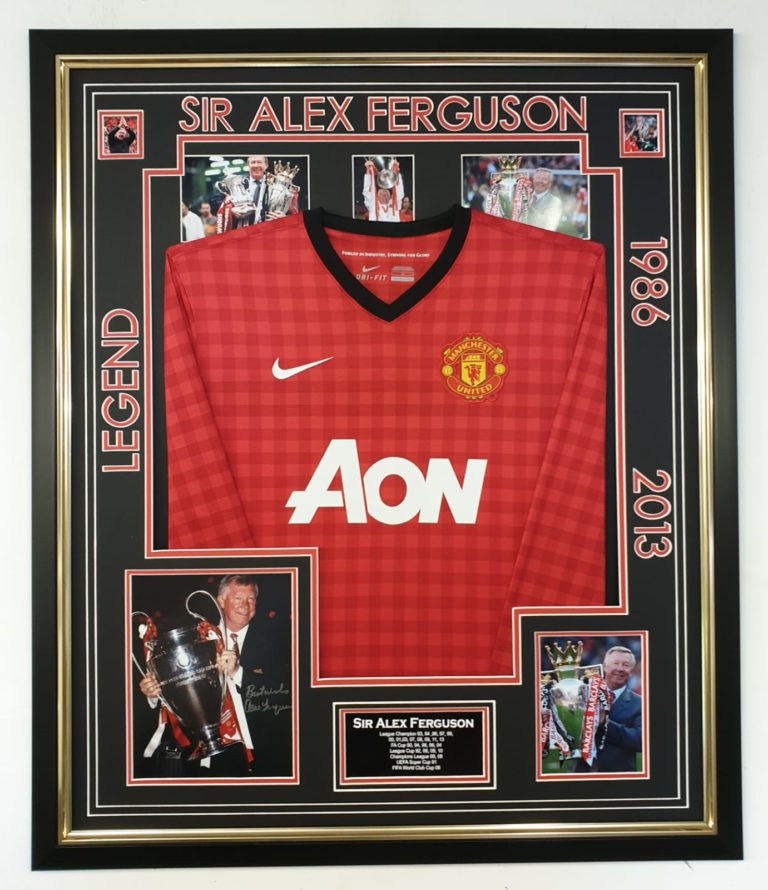 signed framed man utd shirt