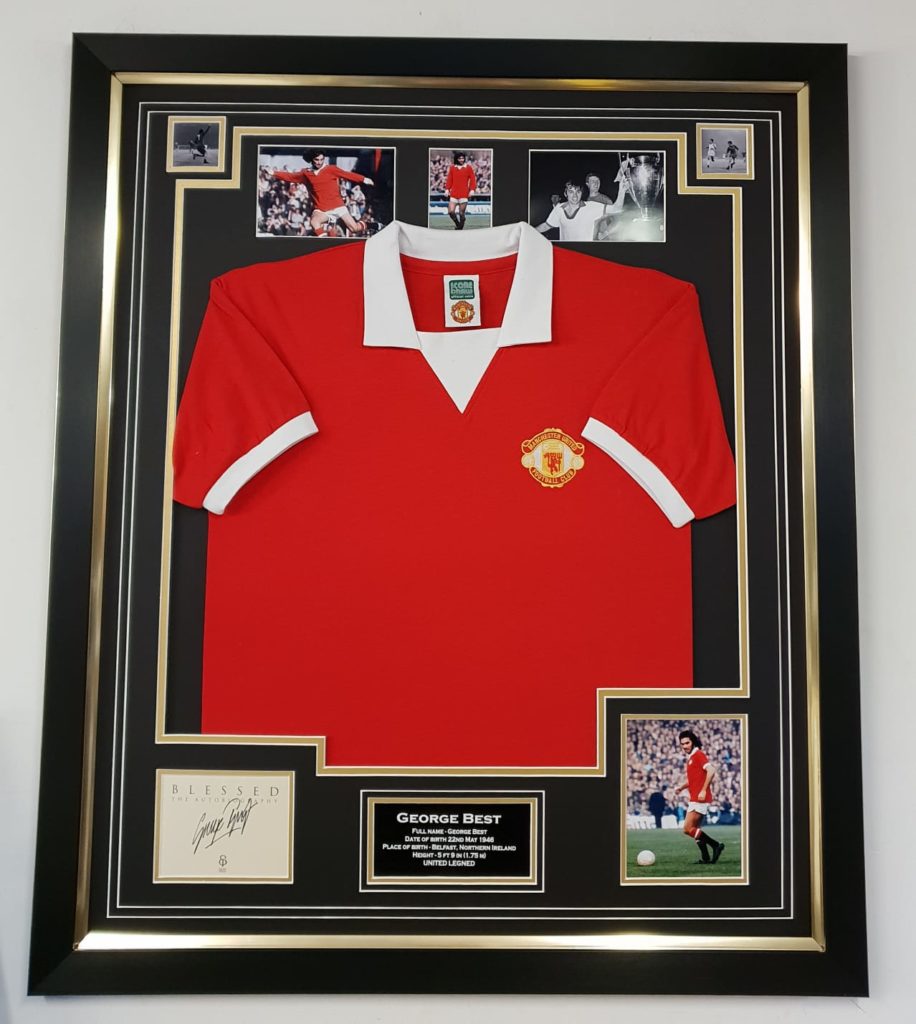 framed man utd shirt