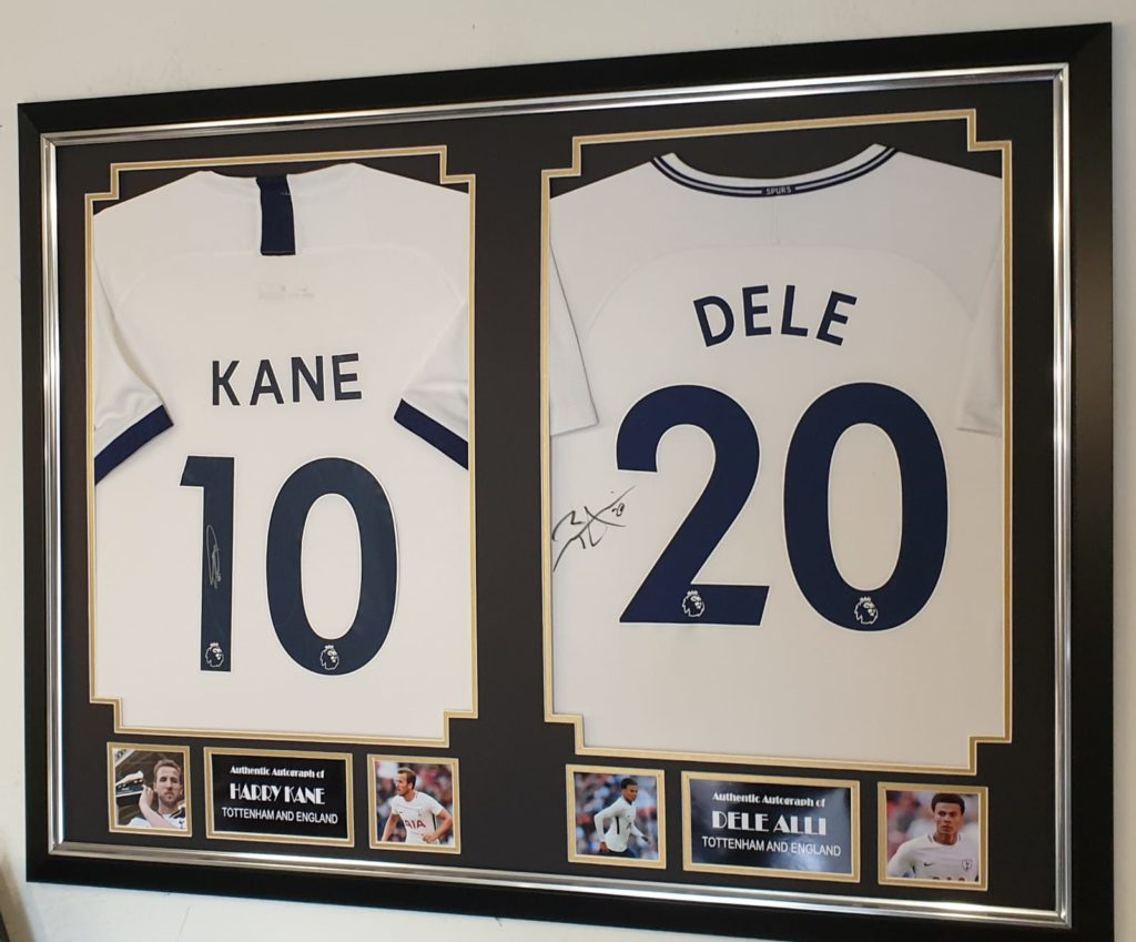 harry kane signed shirt framed