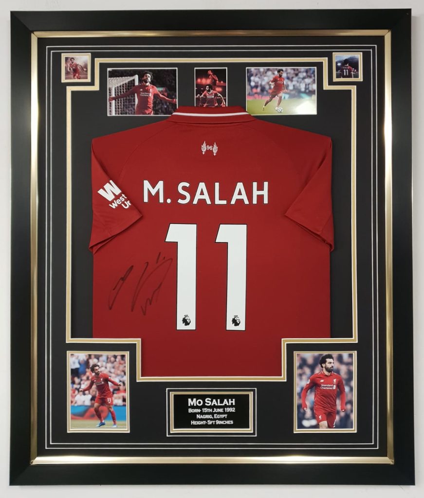 Mo Salah Signed Liverpool Foobtall Shirt Framed Experience Epic