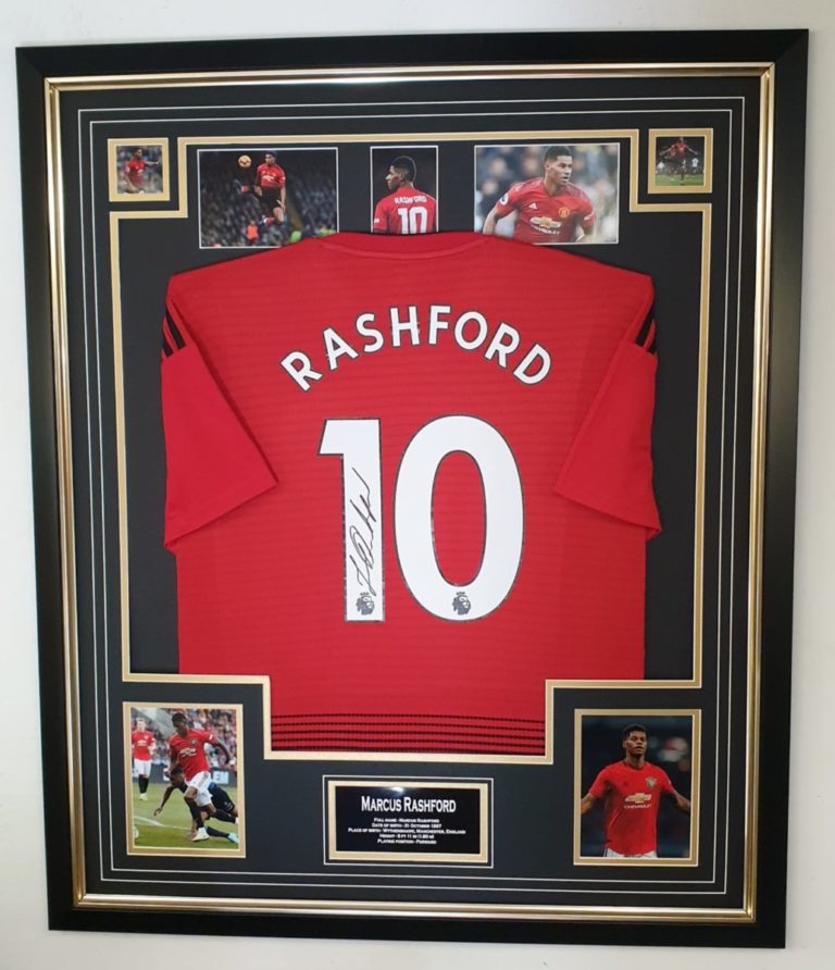 framed man utd shirt