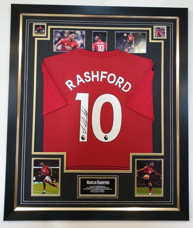 Marcus Rashford Signed Manchester United Shirt Framed ...